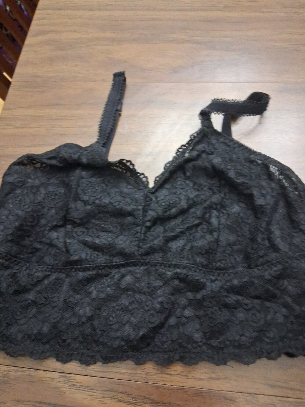 Torrid black lace bralette size1. Euc